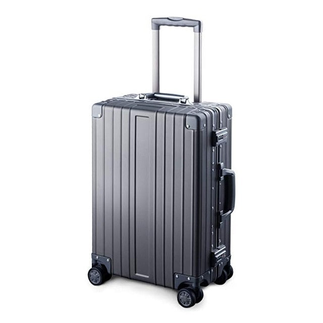 All Aluminum Luggage travel Carry On Spinner Hard Shell Suitcase Lightweight Metal Suitcases  20