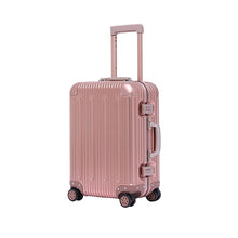 Load image into Gallery viewer, Rose Gold 20&quot; Inch Travelking Aluminum Luggage Carry On Spinner Hard Shell  travel  Suitcase Lightweight Metal Suitcases (20 In)