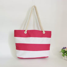 Load image into Gallery viewer, 2019 New Big Stripe Shoulder Handbags Shopping Bag New Fashion Canvas Bag Wild Rough Twine Striped