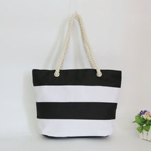 Load image into Gallery viewer, 2019 New Big Stripe Shoulder Handbags Shopping Bag New Fashion Canvas Bag Wild Rough Twine Striped