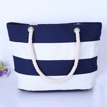 Load image into Gallery viewer, 2019 New Big Stripe Shoulder Handbags Shopping Bag New Fashion Canvas Bag Wild Rough Twine Striped