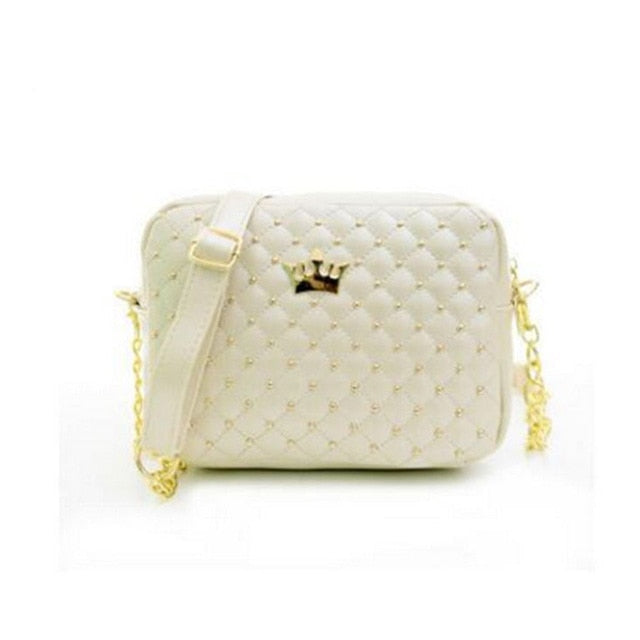 Women Flap Rivet Chain Shoulder Bag Girls Spring Handbags Small Shoulder Bag Female Hot Ladies Handbag PU Leather Crossbody Bags
