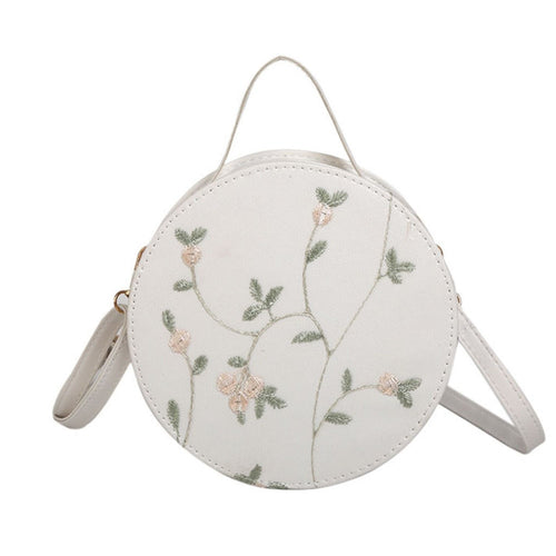 Women's Fashion Lace Fresh Handbag Crossbody Bag Solid Color Small Round Bag Lady Crossbody Mini Messenger Bags bolsa feminina