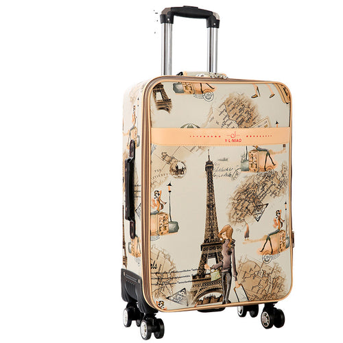 BeaSumore Rolling Luggage Spinner Fashion Tower Suitcase Wheel Password Cabin Trolley Carry On Travel Duffle Women School Bag