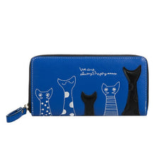 Load image into Gallery viewer, Women New Cat Cartoon Printed Girls Purse Wallet Ladies Clutch PU Leather Long Wallet Female Card Holder Casual Phone Bag Wallet
