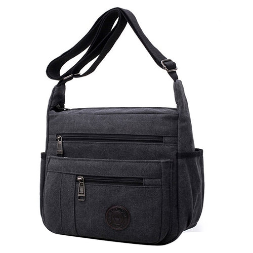 Smiple Multifunction Men bag large capacity zipper canvas Men shoulder bag crossbody bag casual Men and Women handbags bag