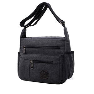 Smiple Multifunction Men bag large capacity zipper canvas Men shoulder bag crossbody bag casual Men and Women handbags bag
