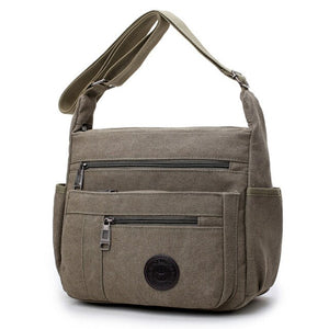 Smiple Multifunction Men bag large capacity zipper canvas Men shoulder bag crossbody bag casual Men and Women handbags bag