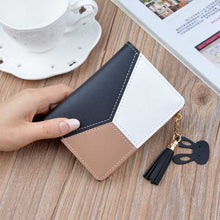 Load image into Gallery viewer, Short Women Wallets Lady Purses Cards Photo Holder Tassels Woman Wallet Girls Moneybags Coin Purse Panelled Notecase Poucht Bags