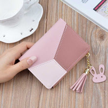 Load image into Gallery viewer, Short Women Wallets Lady Purses Cards Photo Holder Tassels Woman Wallet Girls Moneybags Coin Purse Panelled Notecase Poucht Bags
