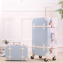 Load image into Gallery viewer, Fashion Lolita Suitcase Women Girl Gift Vintage PU Trolley Travel Bag Student Password Princess Style Trunk Carry On Luggage